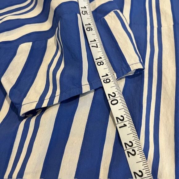 Chinti & Parker Striped Parasol Dress Oversized NO BELT Blue and White Size 6 - Picture 12 of 14
